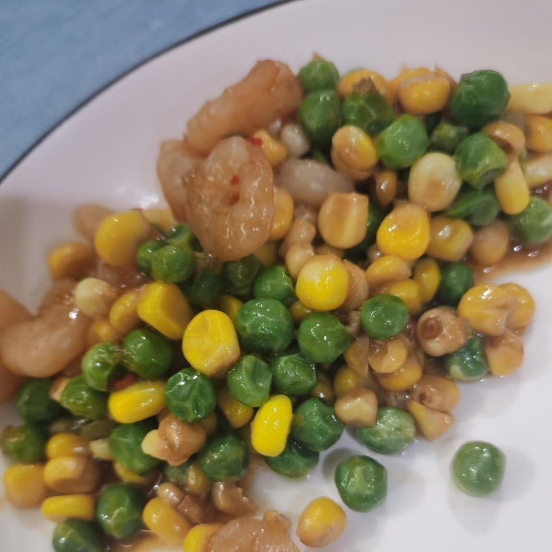 什锦玉米粒虾仁🍤🌽🥕