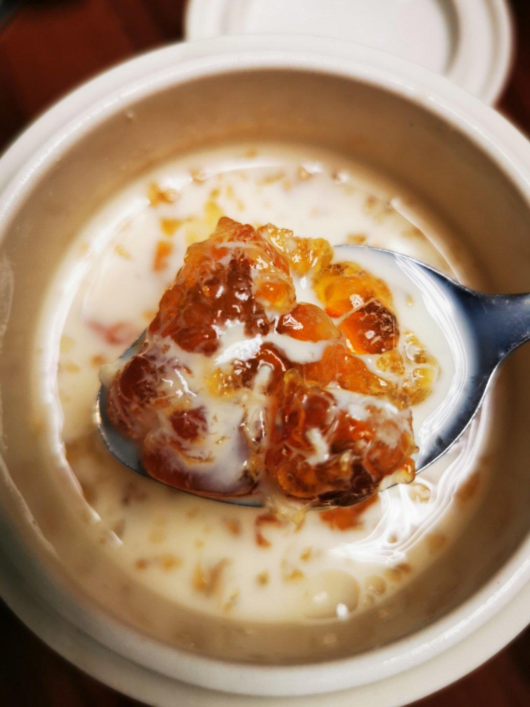 酷暑必备！清爽Q弹！超低卡冷饮！——牛奶桃胶