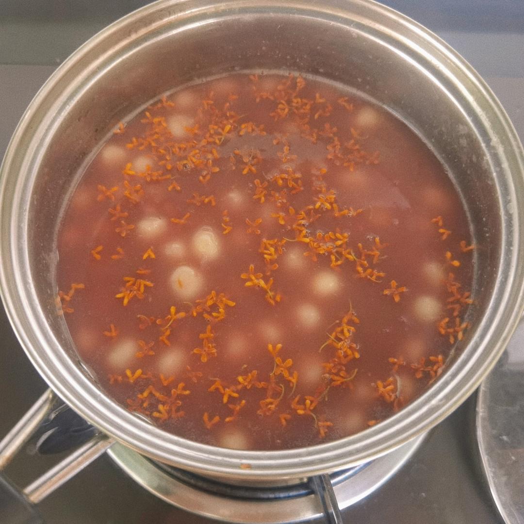 自制比甜品店里还要好吃的桂花红豆沙小圆子