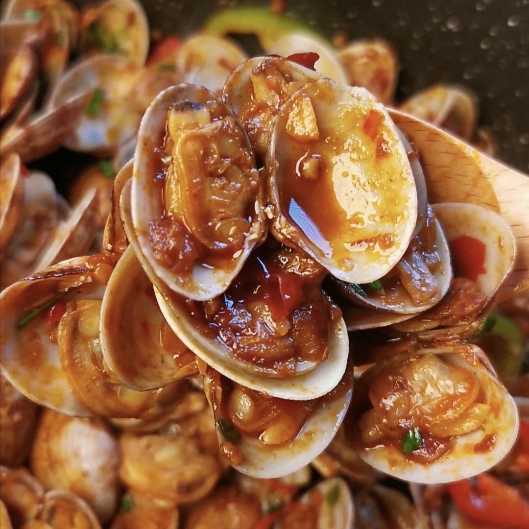 爆炒花蛤（简直比大排档还要好吃）