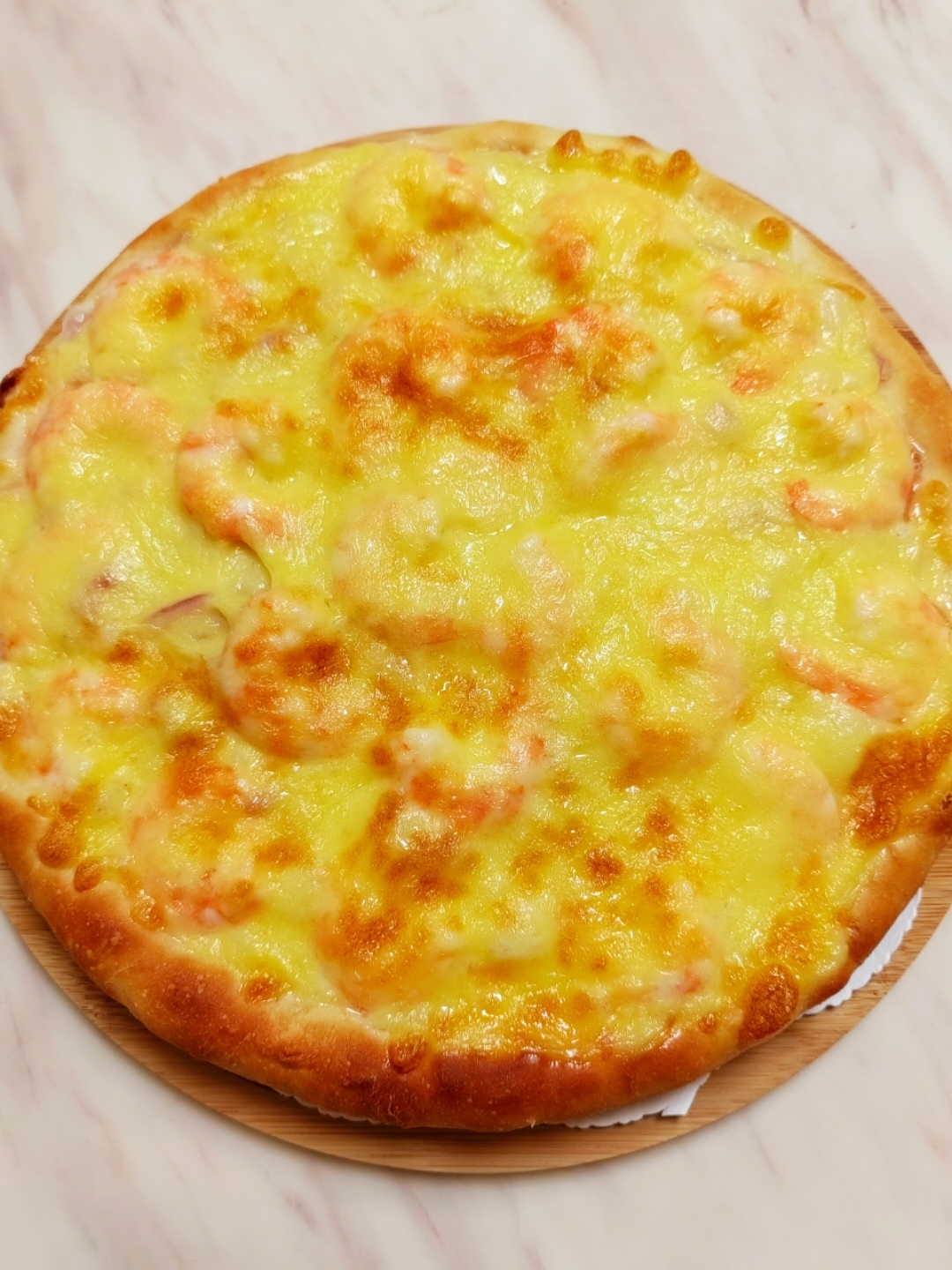 10寸鲜虾洋葱番茄芝士披萨（生胚）