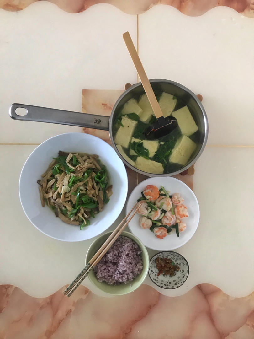 葱爆虾仁