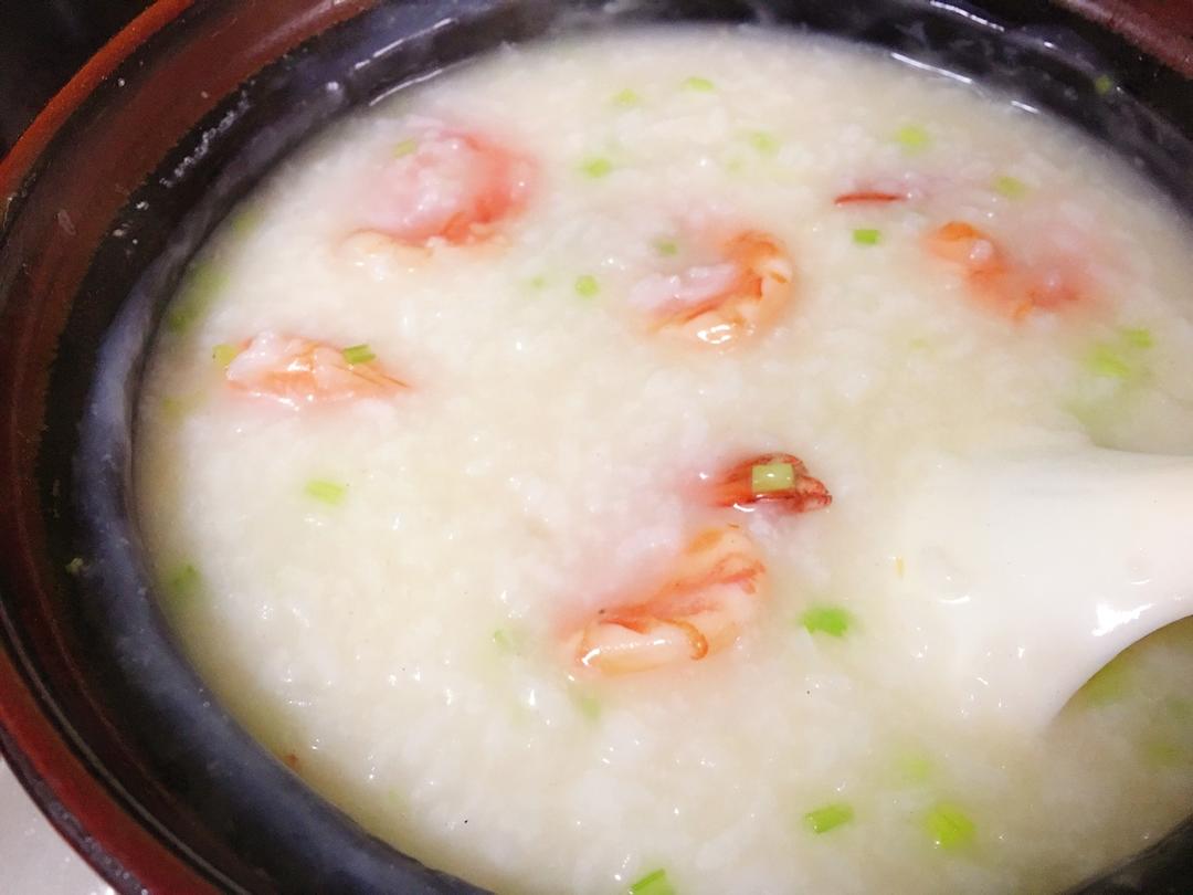 nopayy做的十五分钟快手之砂锅鲜虾粥(附5分钟电饭煲电压力锅更快捷