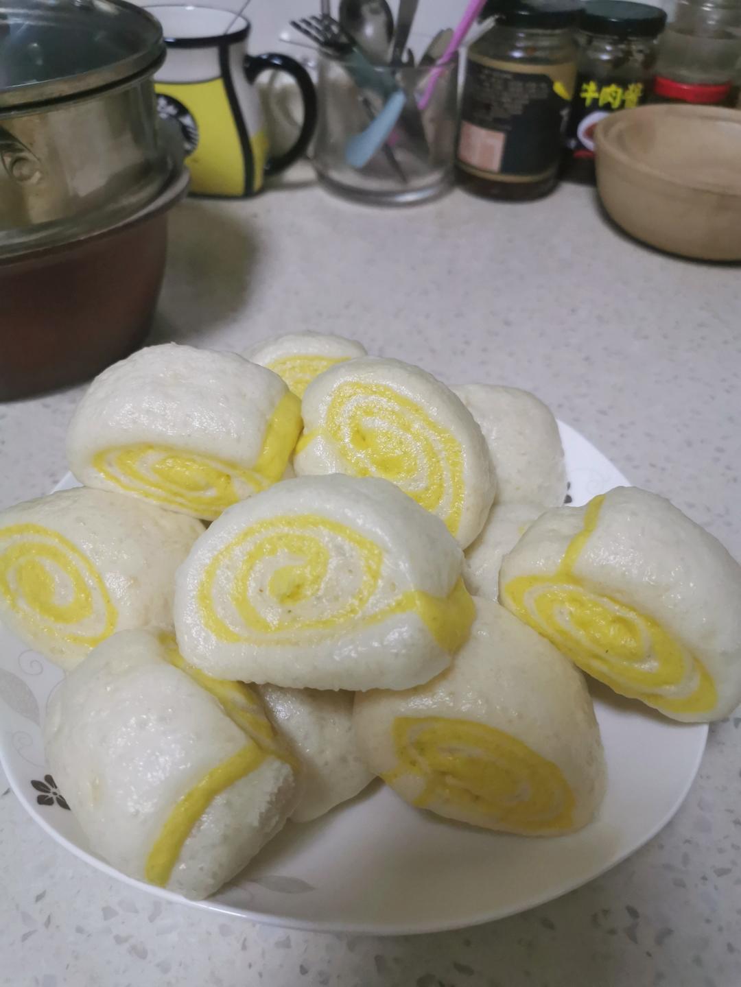 玫瑰花馒头（南瓜版）