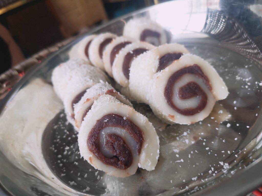 简单又好吃的椰蓉豆沙糯米卷『摩飞极速蒸炖锅』