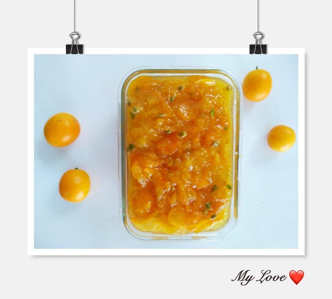 金桔酱润肺止咳化痰疗效好。金桔酱。