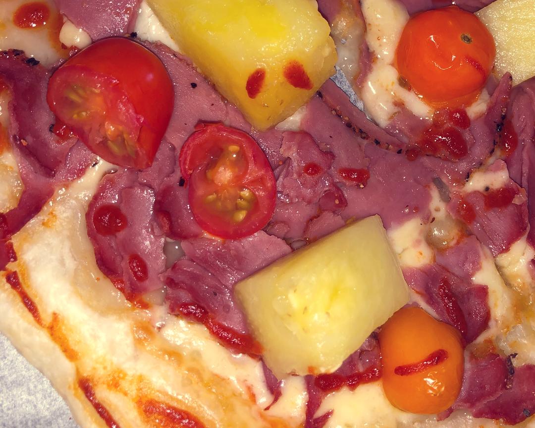 手抓饼夏威夷风味披萨