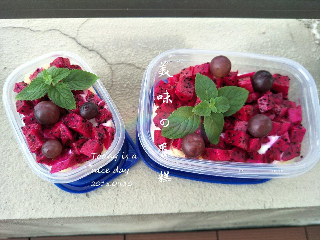 简单快手的便当饭盒水果盒子蛋糕