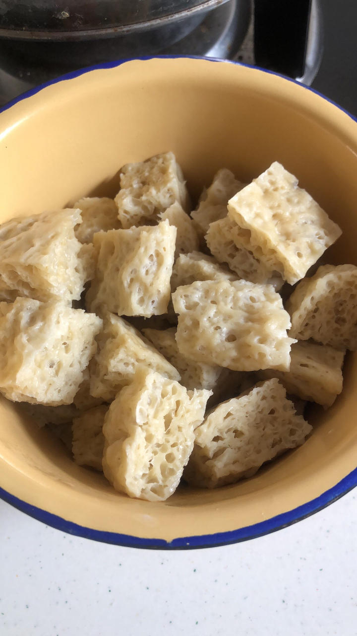 自制面筋、烤麸、凉粉、淀粉