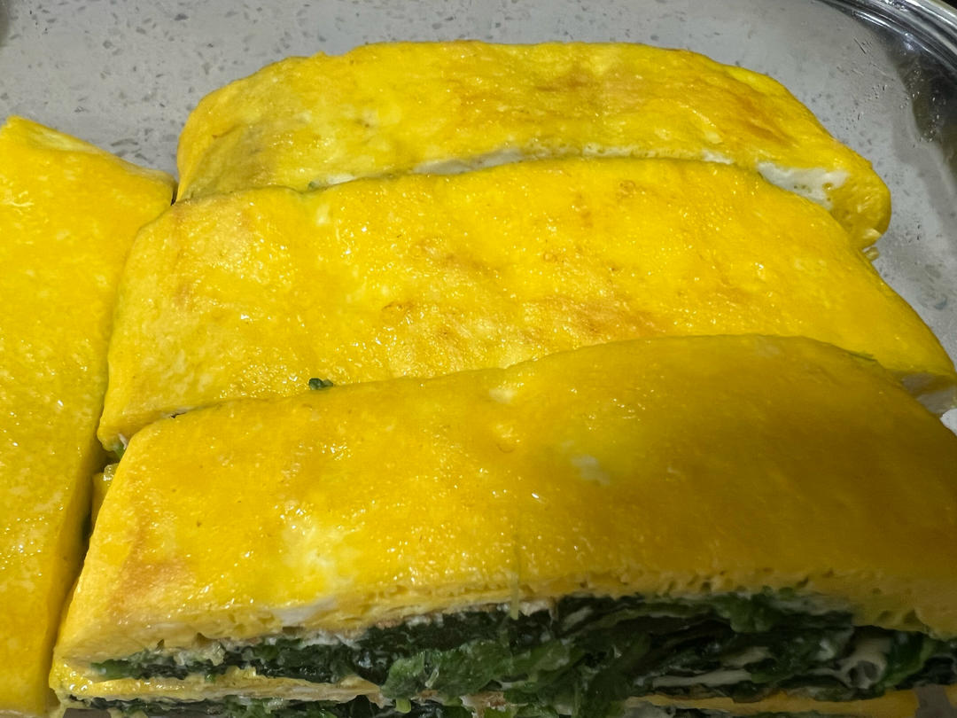 双色玉子烧（菠菜鸡蛋卷）