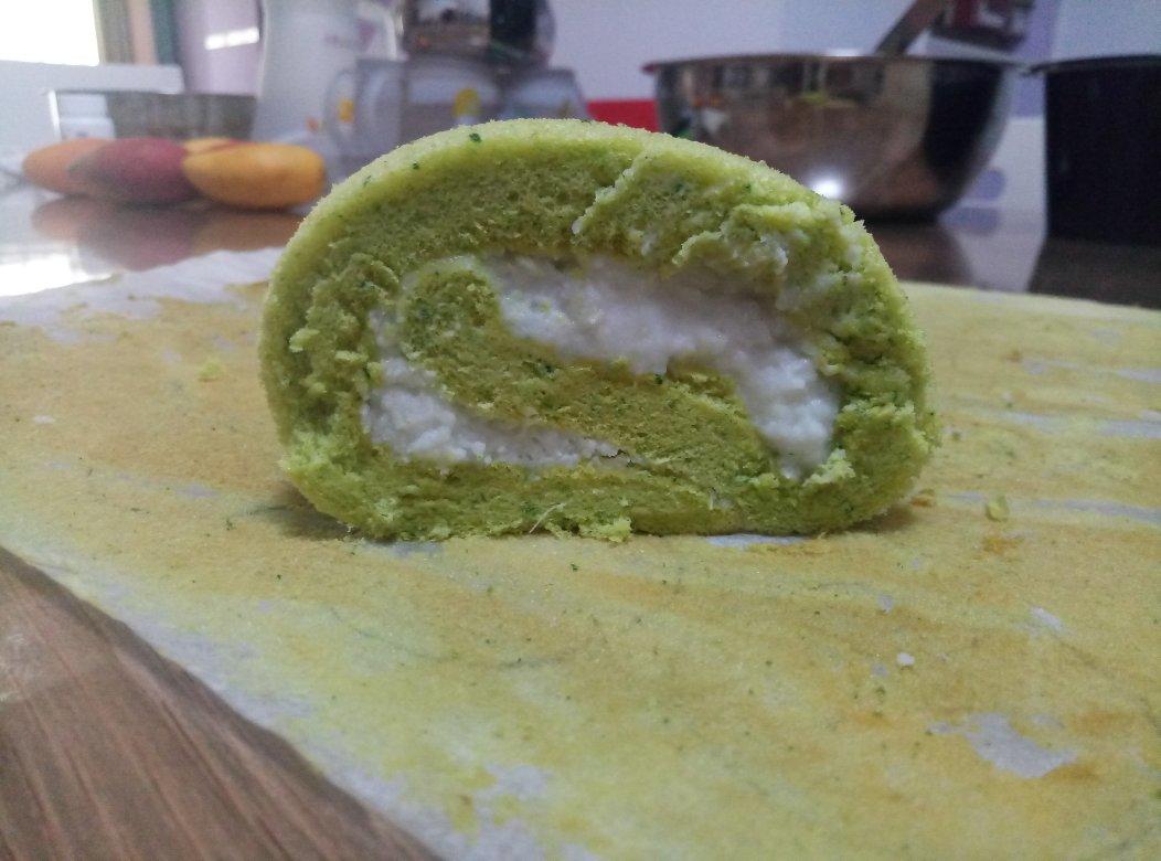 菠菜山药蛋糕卷  宝宝辅食食谱