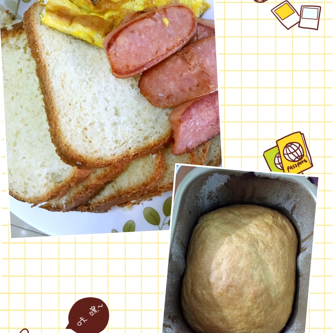 超级好吃的原味面包（面包机版）