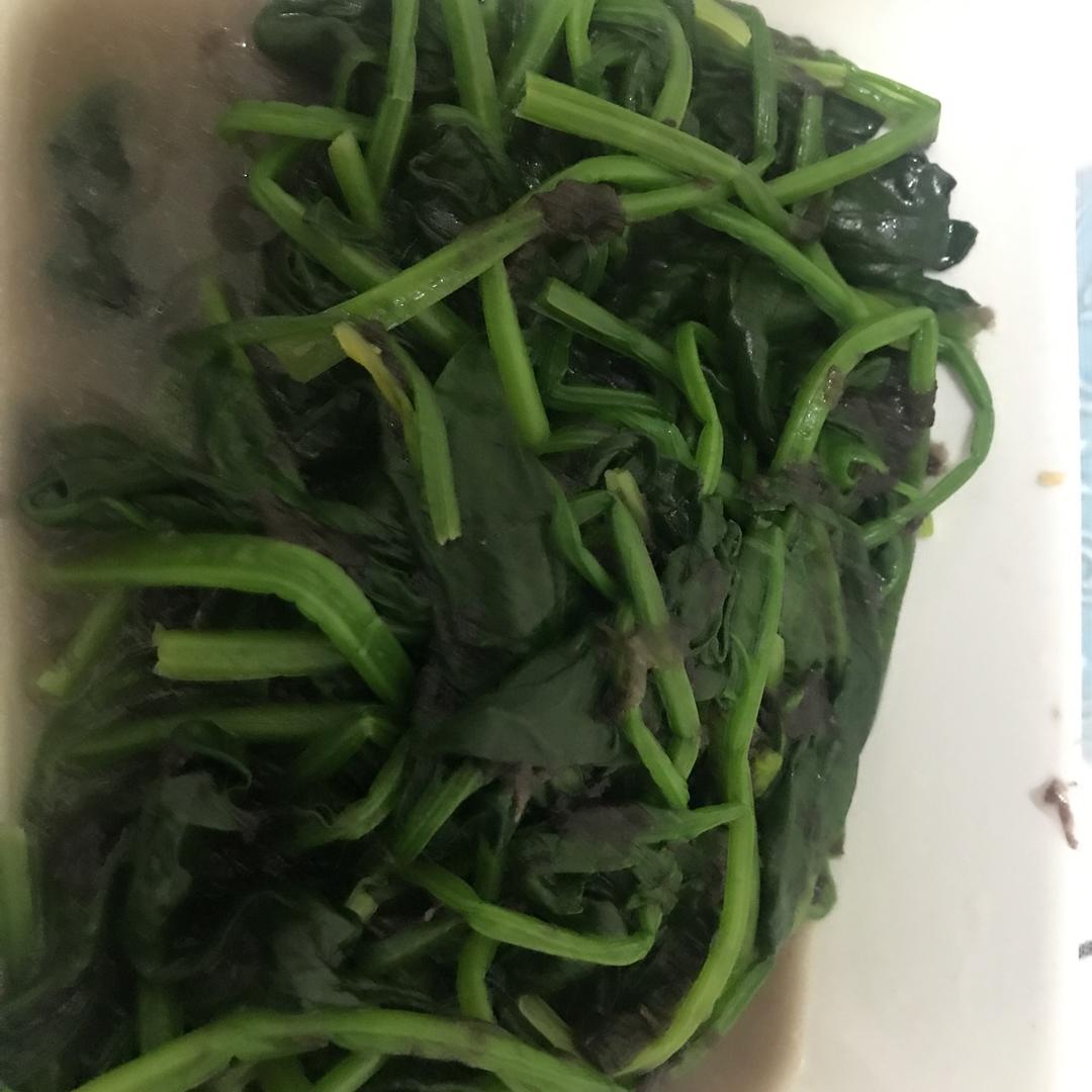 菠菜炒紫菜(素菜)