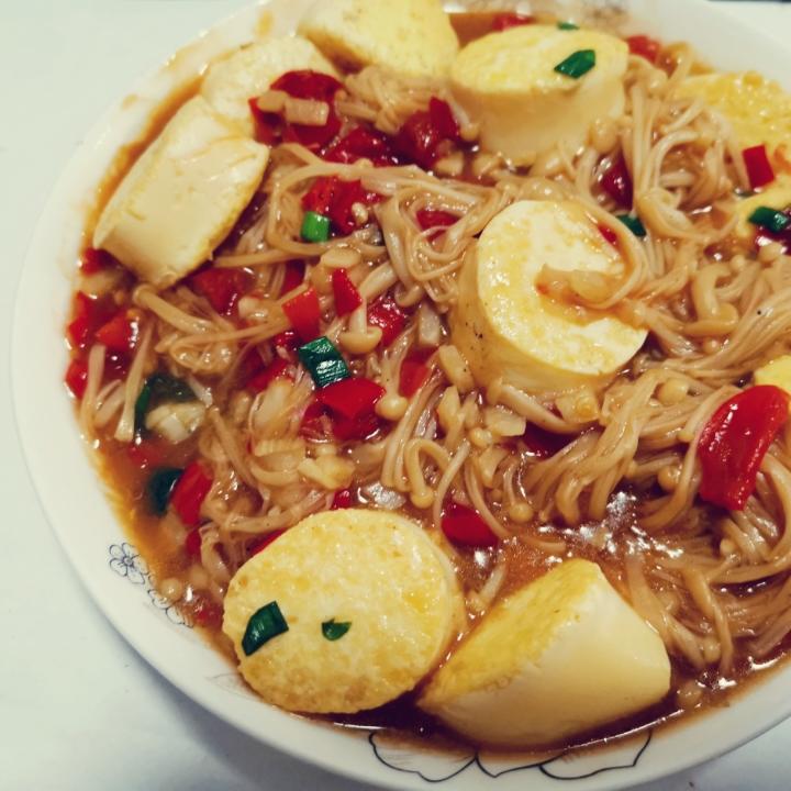 金针菇烧日本豆腐