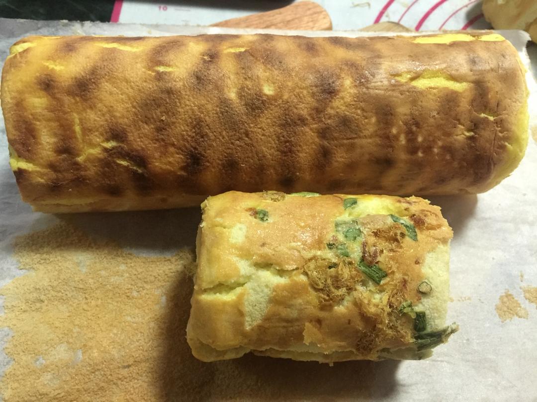 葱香肉松蛋糕卷
