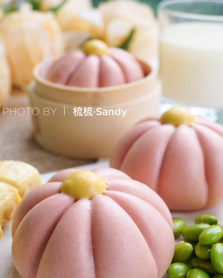 【原创】仿日本和果子造型的紫薯包子