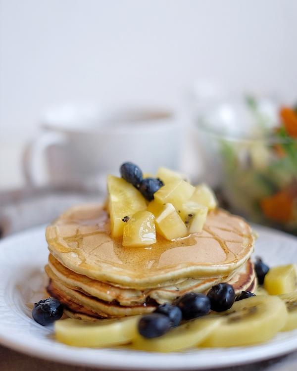 蓝莓松饼blueberry pancake