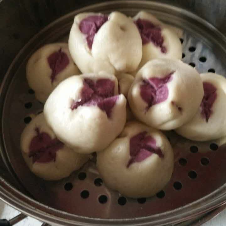 紫薯开花馒头