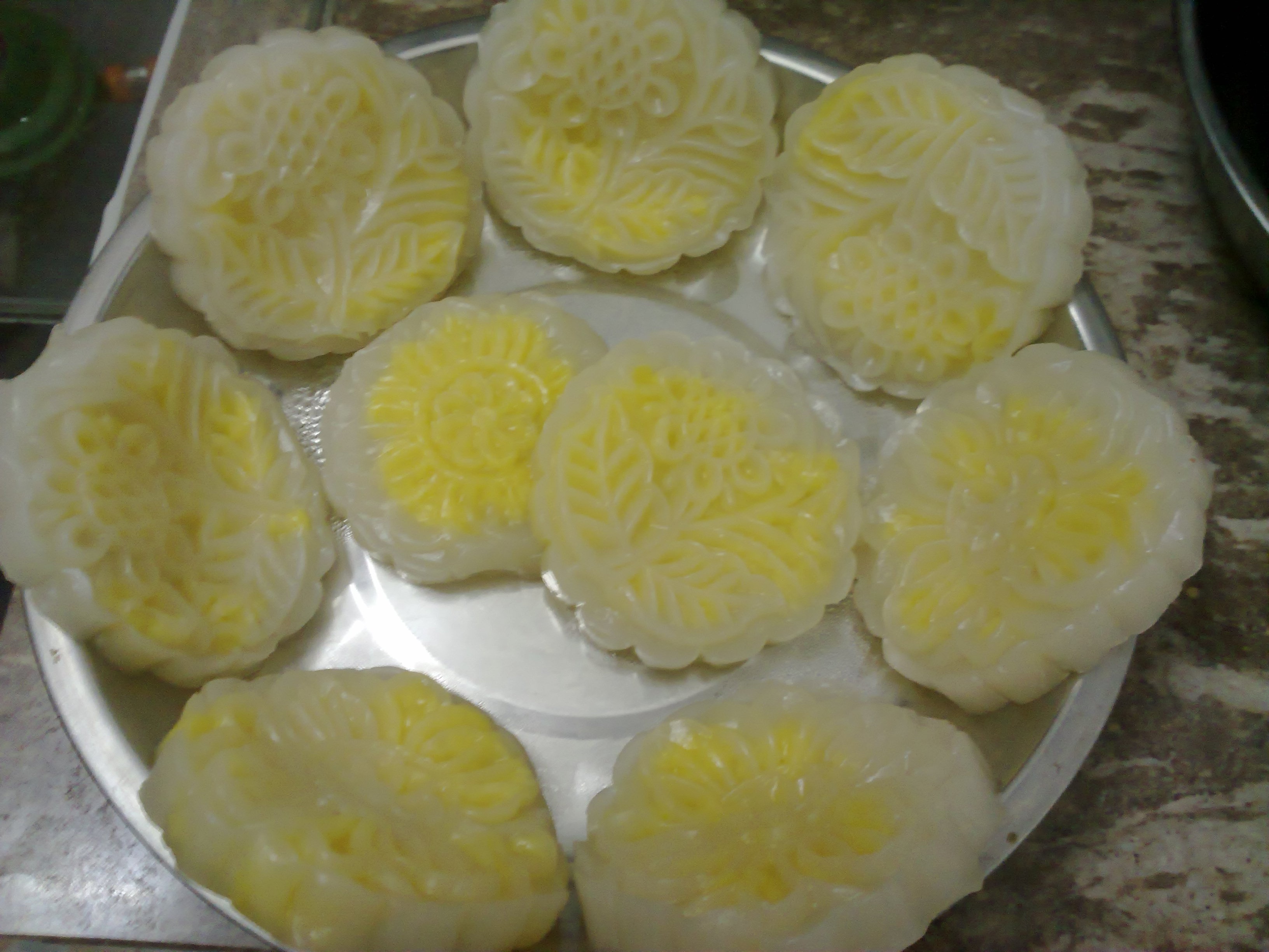 奶黄水晶饼