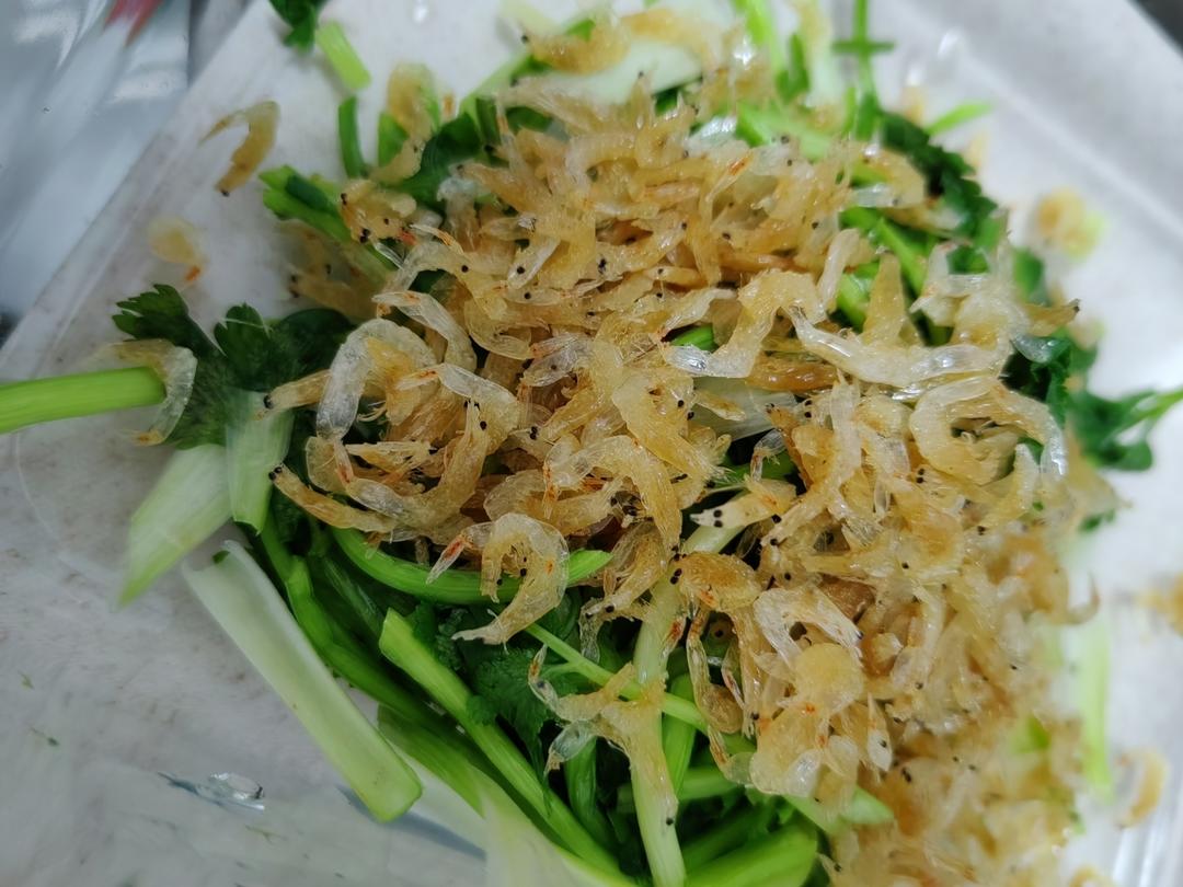 0难度菜！凉拌虾皮香菜