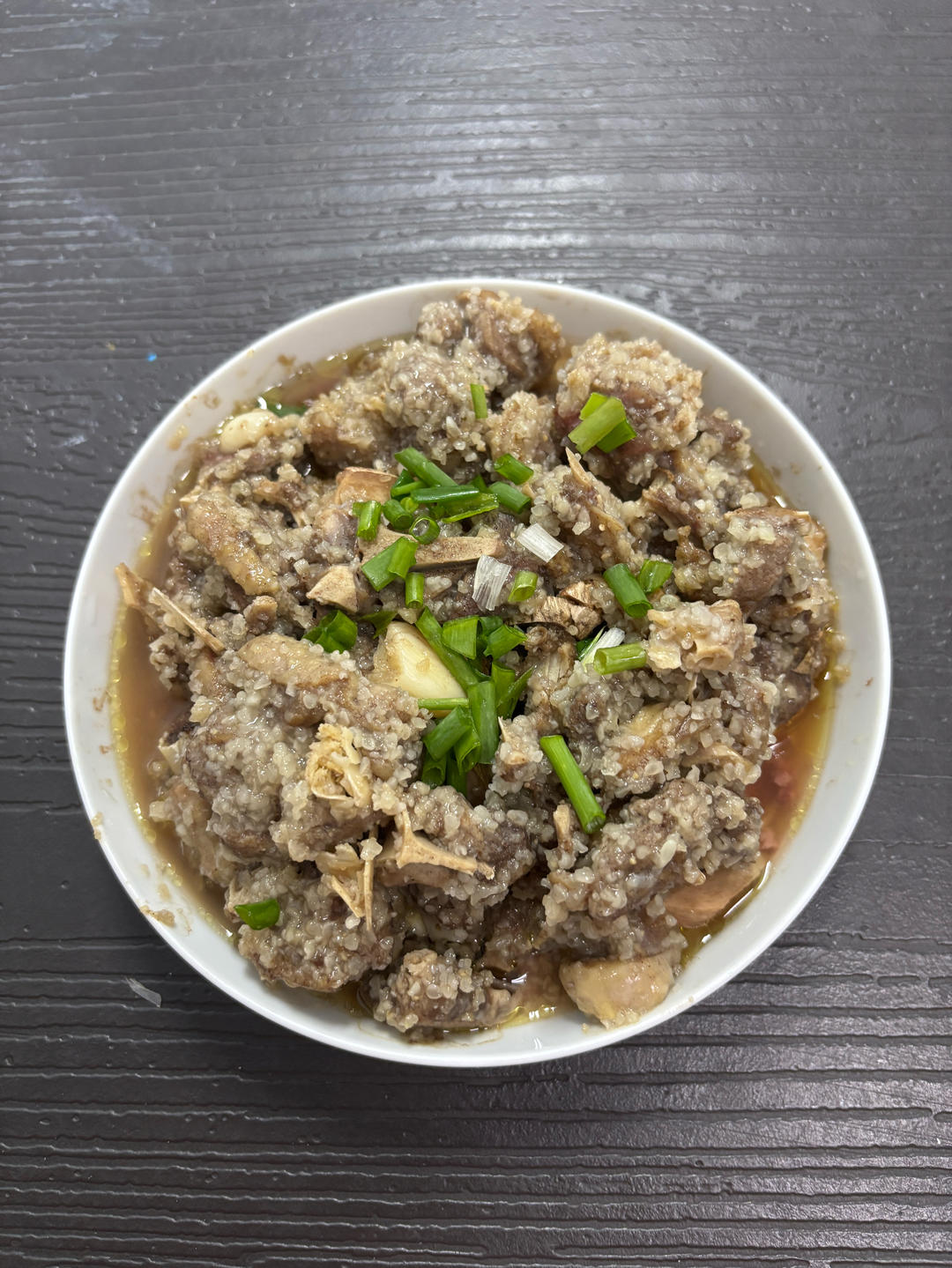 粉蒸鸭，这是一个对手残星人很友好的食谱
