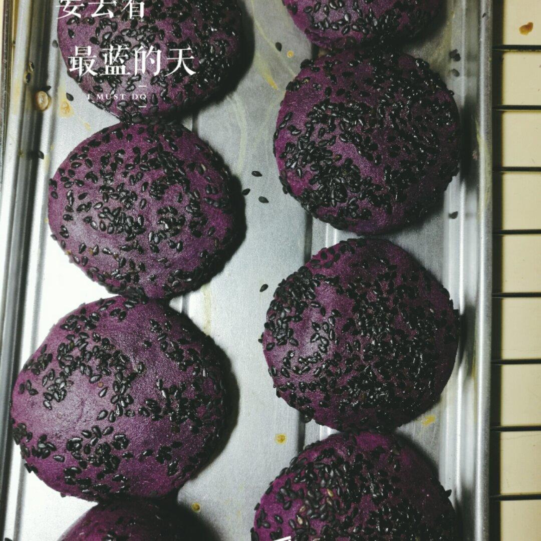 紫薯芝麻饼