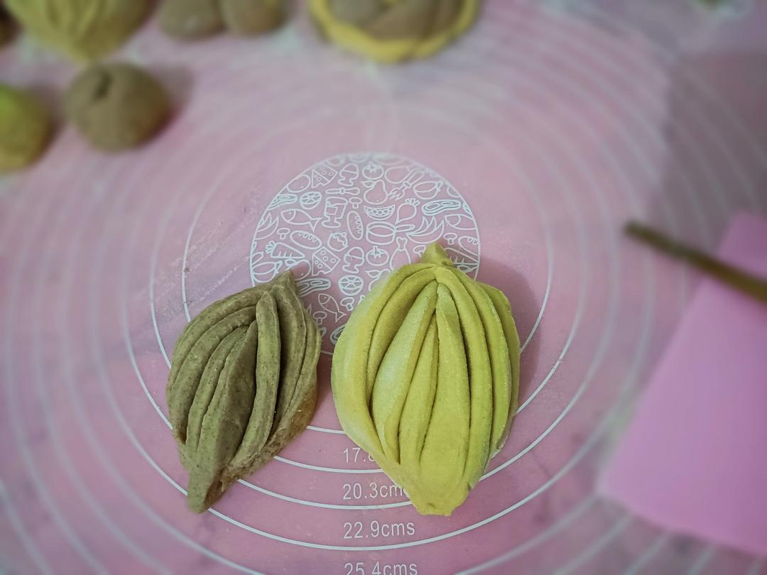 树叶花卷