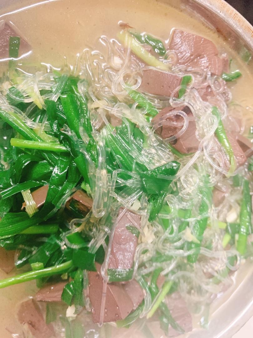 菜苗粉丝鸡血汤