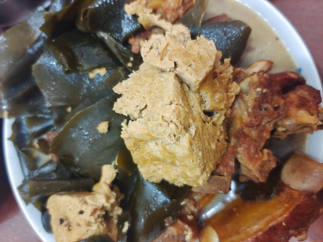 有肉香味的海带炖豆腐