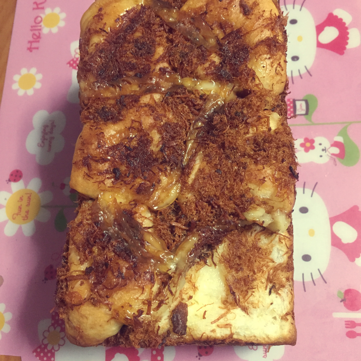 肉松手撕面包—超软会爆浆的面包哟