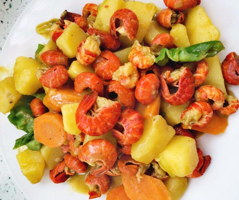 梦醒时分81做的72奶香味十足的咖喱土豆08龙虾尾02