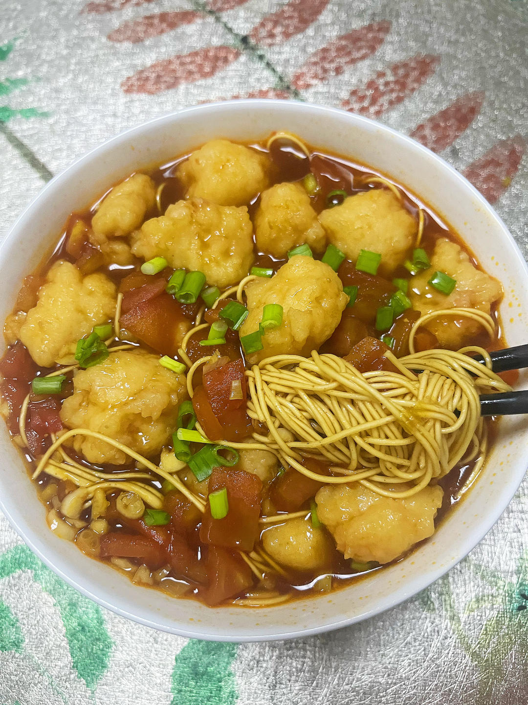 火爆餐厅的番茄虾滑粉丝煲，鲜香美味又下饭