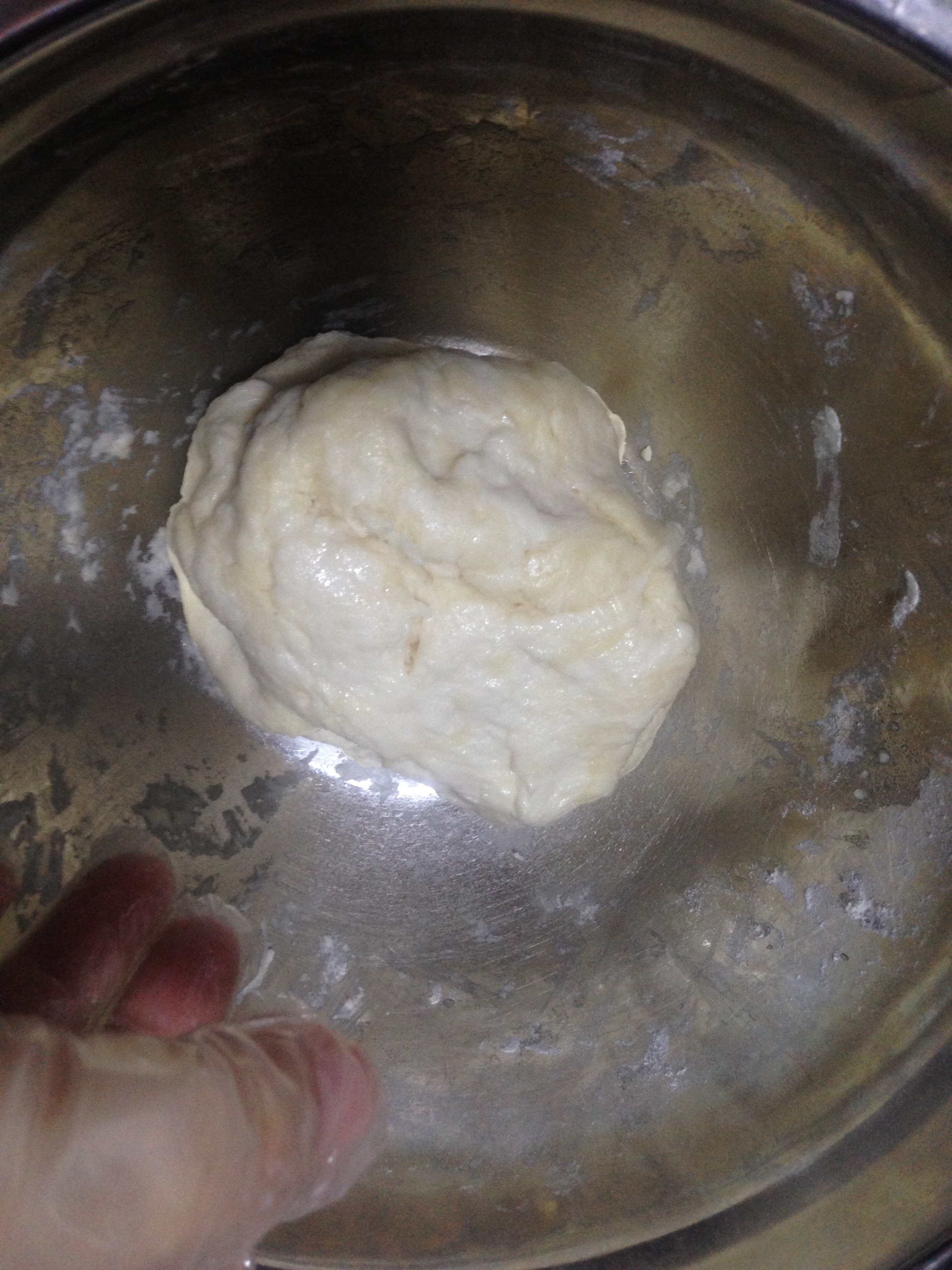 小烤箱手揉出膜面包和冷藏出膜的做法 步骤2