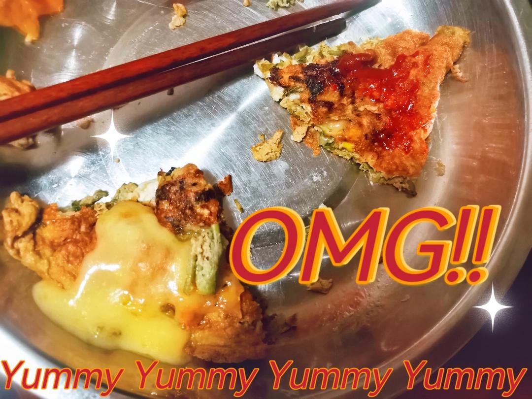 快手早餐香椿鸡蛋饼