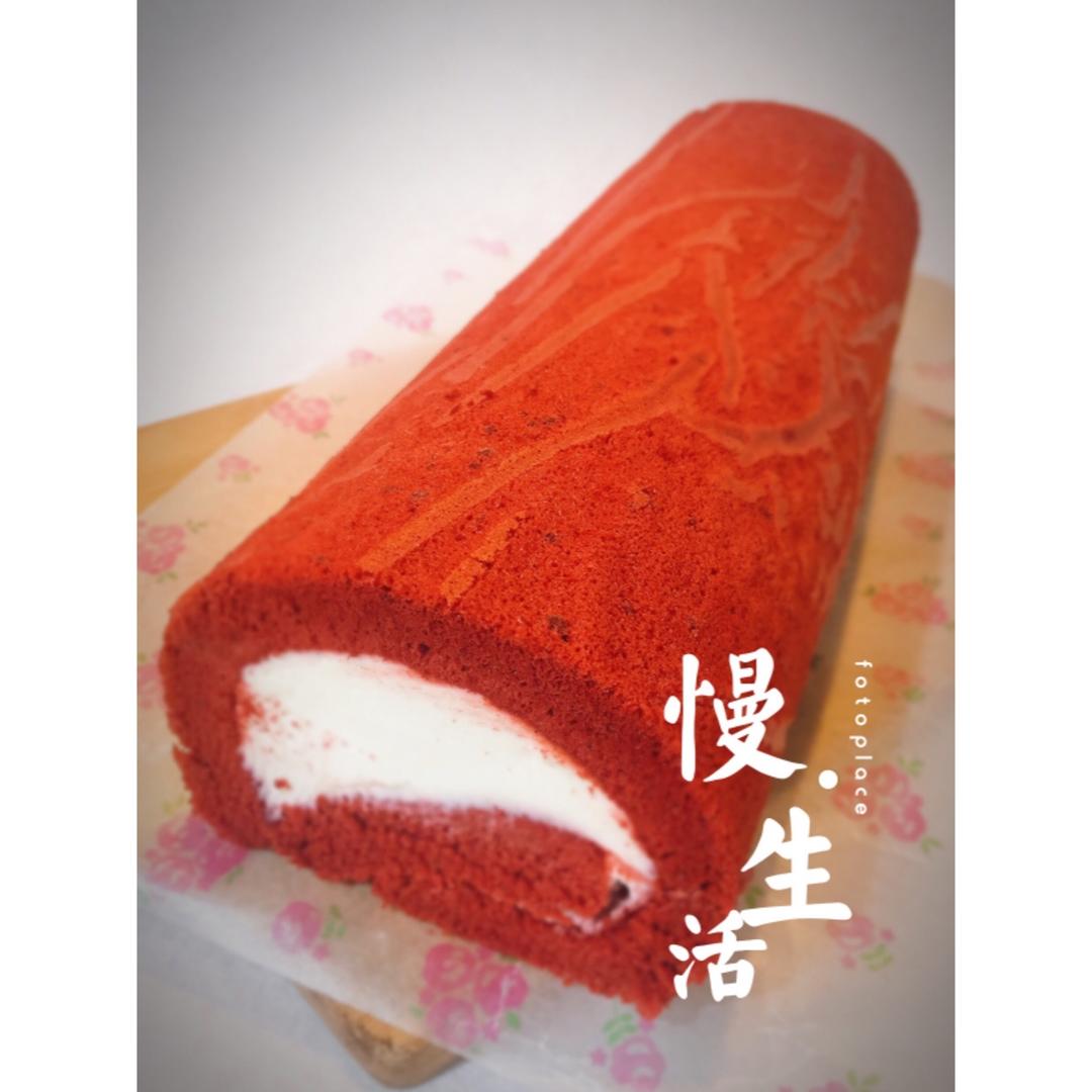 红丝绒奶酪戚风蛋糕卷（非红曲粉版本）