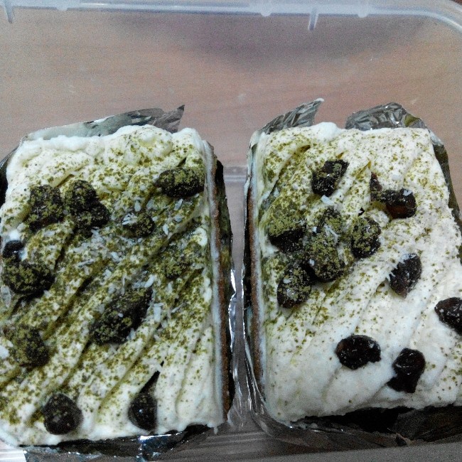 红豆抹茶奶油蛋糕