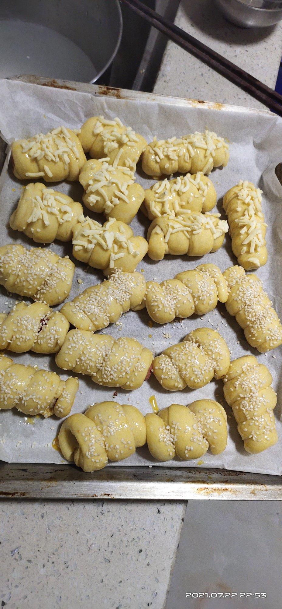 迷你肠仔包（一次发酵）