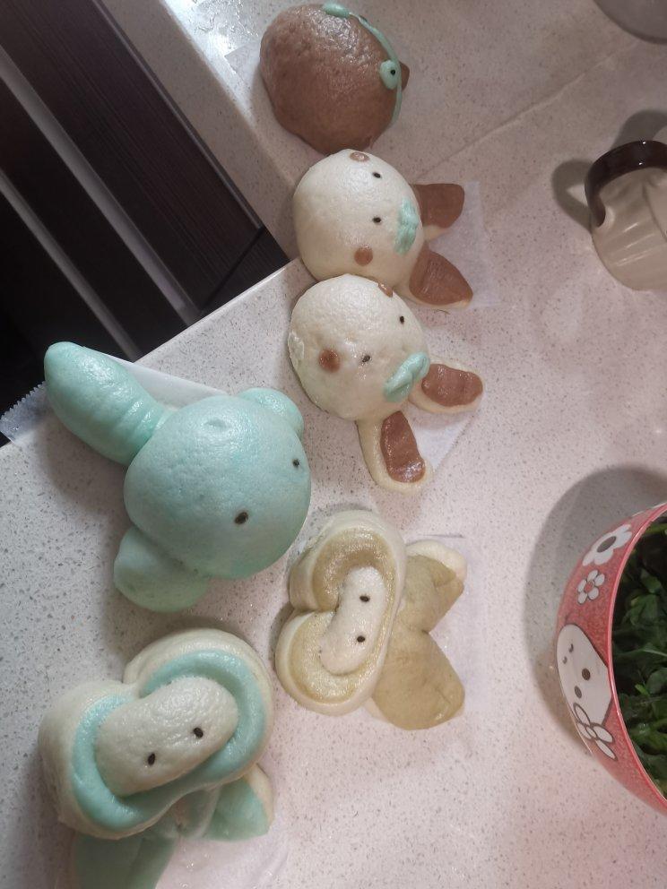 超可爱小兔子卡通造型馒头