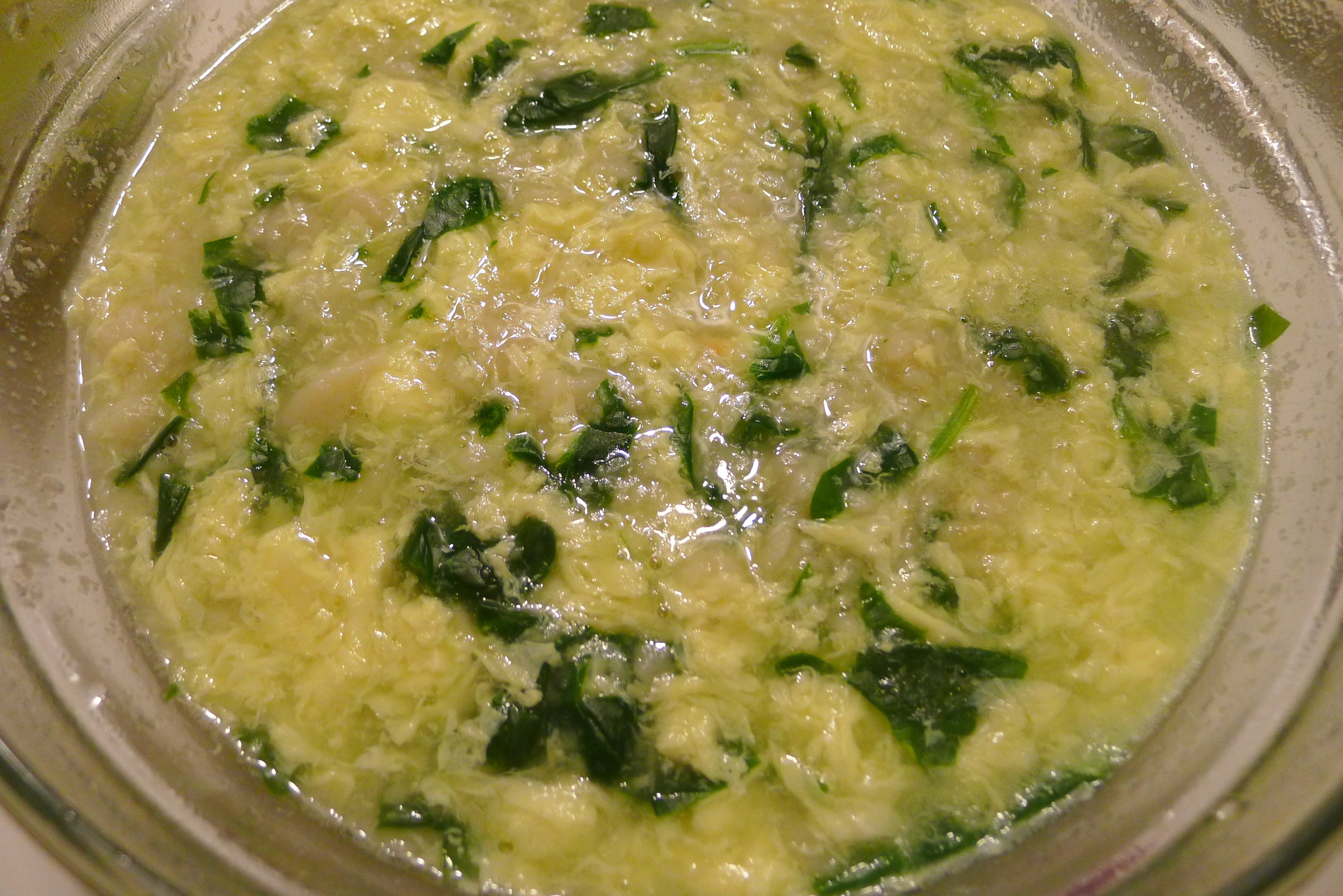 青菜鸡蛋面疙瘩汤