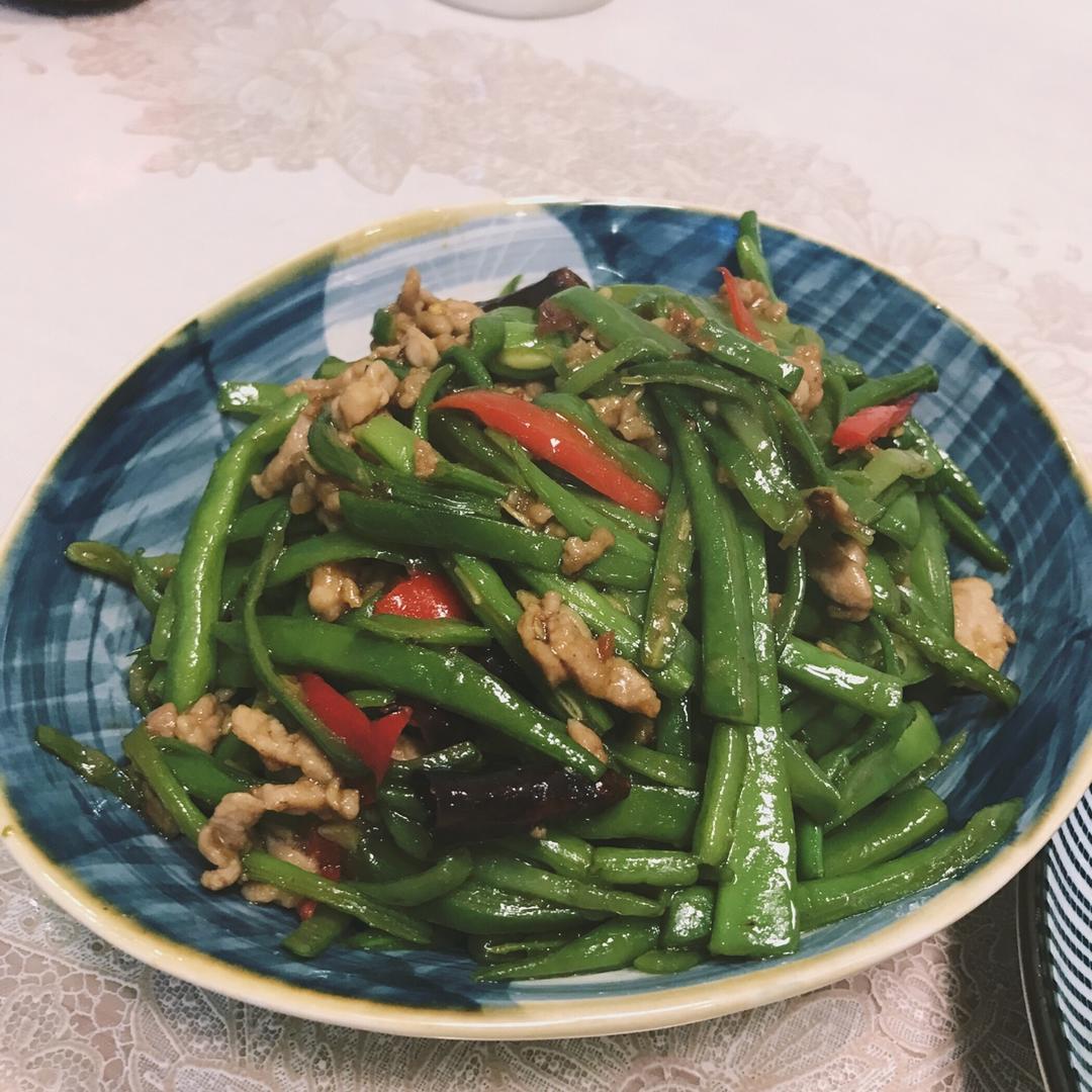 四季豆丝炒肉