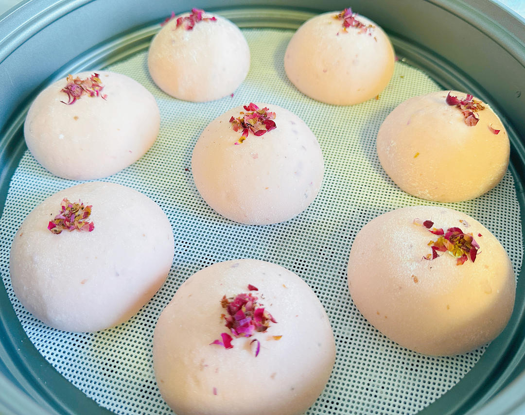 🌸玫瑰酒酿馒头|把春天揉进面团里🌿