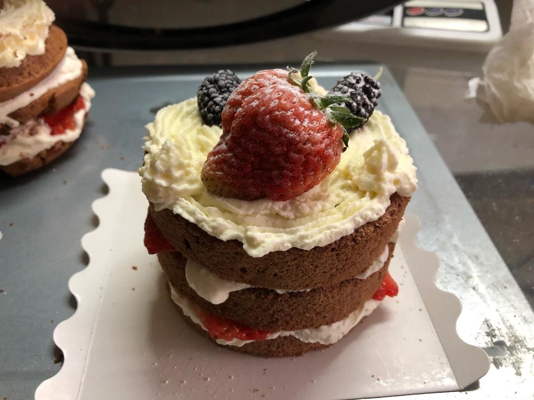 巧克力裸戚风（3个四寸）