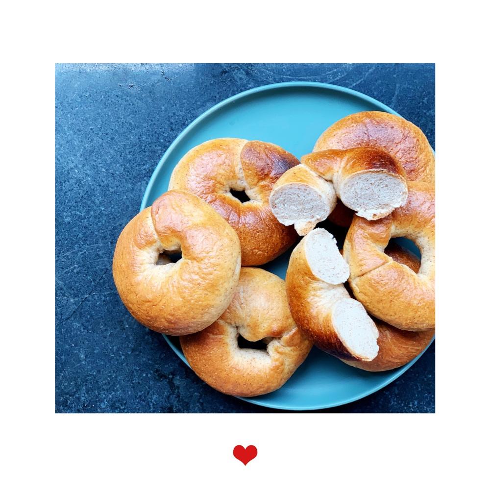 （无油）全麦黑麦贝果bagel~咬劲十足，越嚼越香