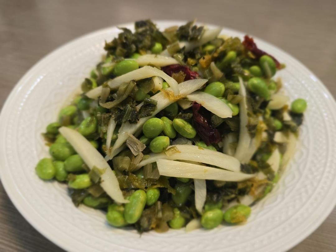 雪菜毛豆