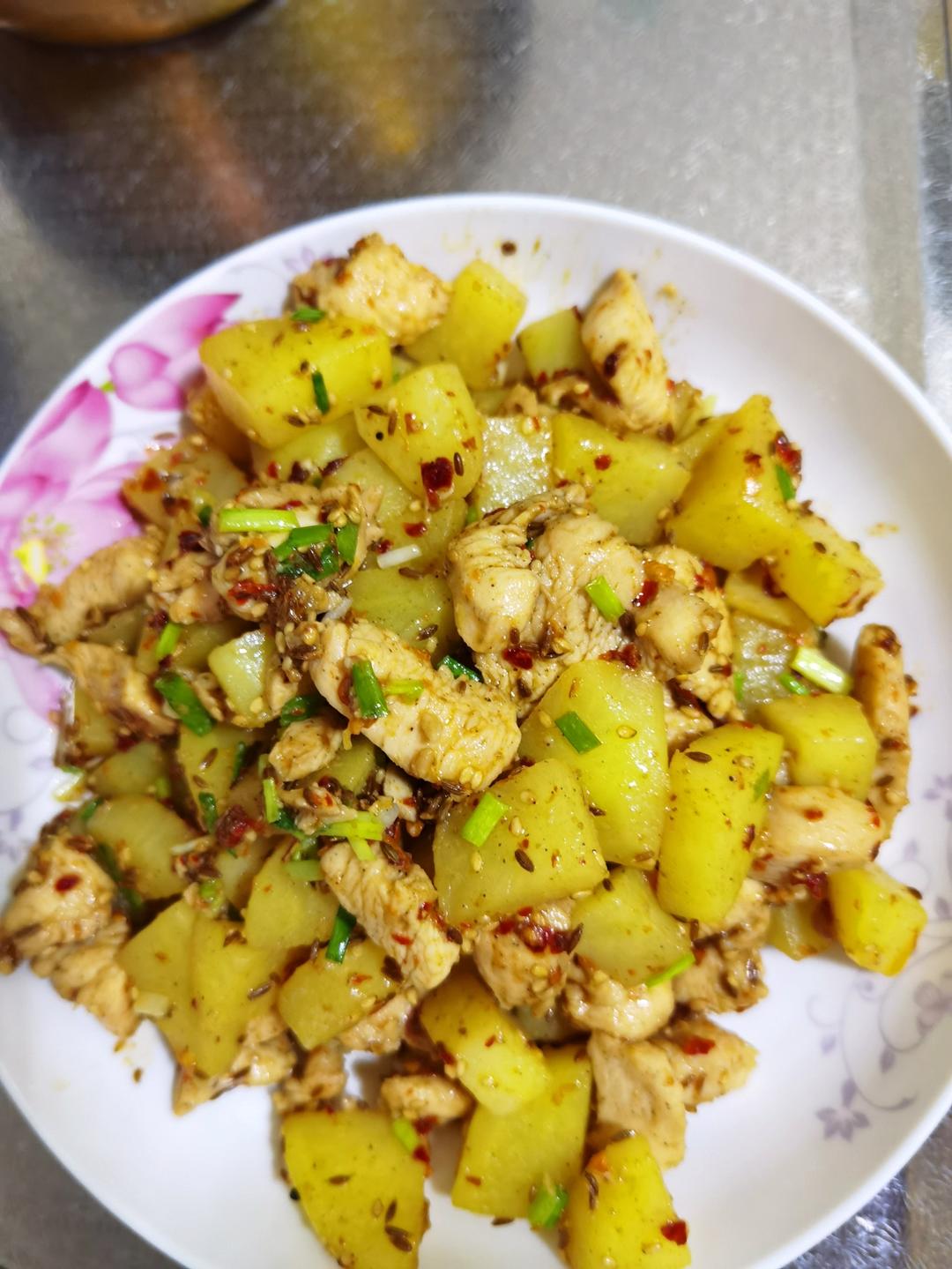 简单零失败‼️比烧烤还好吃的孜然鸡胸肉土豆