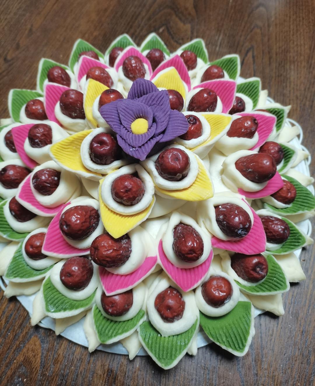 花样面食，红枣馒头【枣花馍】