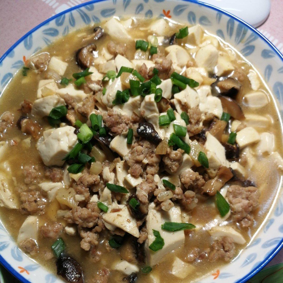 超级下饭的香菇肉沫豆腐