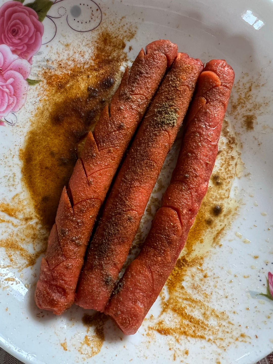 微波炉烤火腿肠