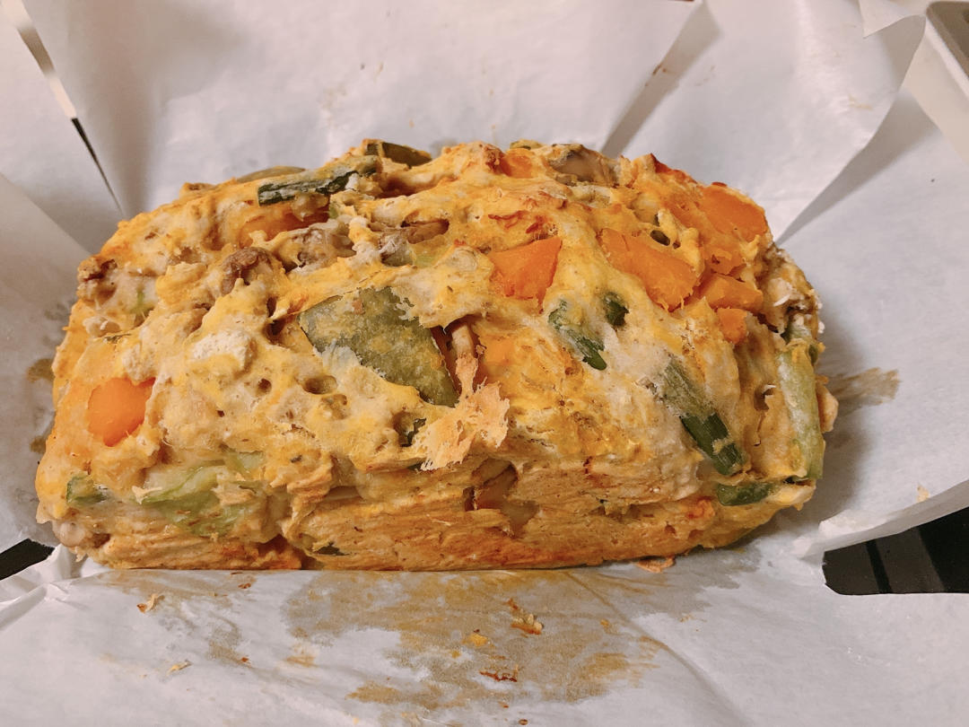 菠菜南瓜奶酪丹波面包丨健康·烘焙