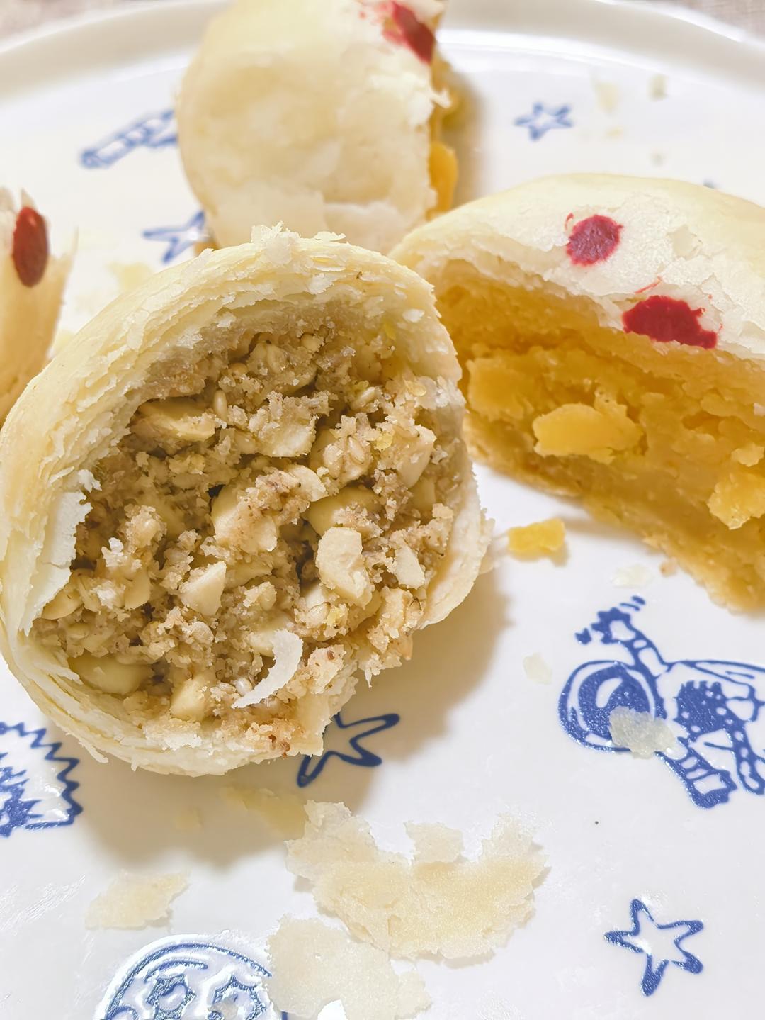 消耗月饼馅料之花生酥、奶黄酥的做法